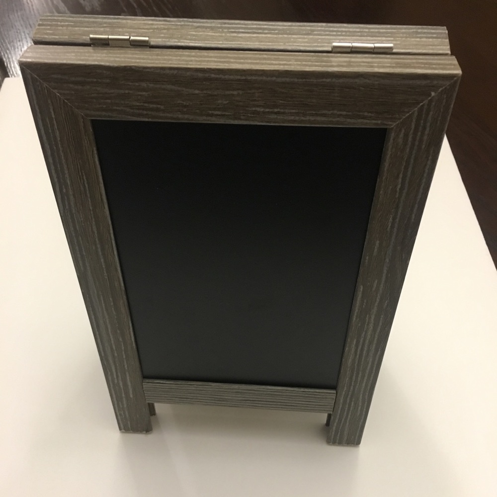 Tabletop Cork + Chalkboard Easel Duo